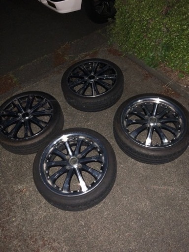 注:4本同一デザインではありません！ タイヤ付きホイール4本 16インチ 軽自動車用 4穴100 5.5J ドレスアップに！