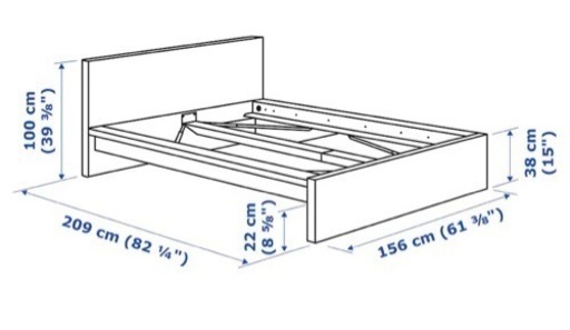 IKEA ダブルベッドフレーム MALM 2019購入