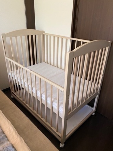 ベビーベッド　サワベビー　澤田工業　2段式 スライド　ハイタイプ　美品