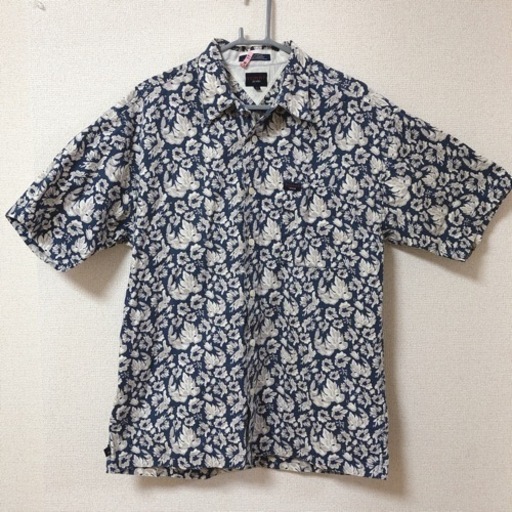 JEANS 90s希少ボタニカル柄 半袖 オープンカラーシャツ