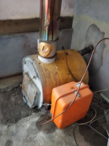 長府風呂釜薪石油兼用石油タンク付き