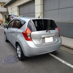 ノート1.2X　H25　車検4/6　走行34000ｋ　純正メモリーナビ＆フルセグＴＶ　カラーバックカメラ　ドラレコ　ＥＴＣ　アイドルストップの画像