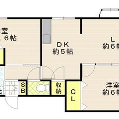 初期費用５万円！２ＬＤＫリノベーション物件♪スーパー、駅も近く生...