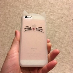  iPhone初代SE/5/5S ケース 猫耳 柔らかいシリコン素材の画像
