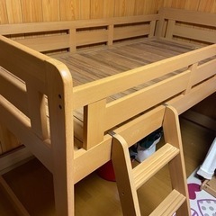 ベッド　ロフトベッド　マットレス付