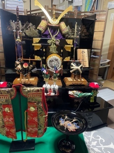 中古　五月人形、5月飾り、端午の節句、3段飾り