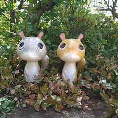 ガーデン 置物 リス ペア