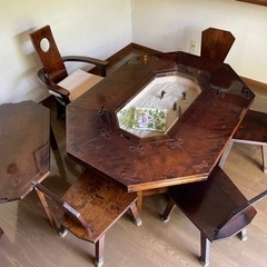 星野民芸家具】八角炉テーブル