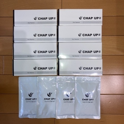 【新品未使用】CHAP UP チャップアップ 育毛剤×8、育毛サプリ×4