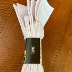 スクールソックス 白 3足組  28cm丈  新品未使用の画像