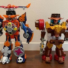 ニンニンジャー　ライオンハオー＋ロボット3体セット　部品欠品ありの画像