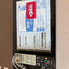 【ジャンク】SHARP ブルーレイディスクレコーダー BD-S520