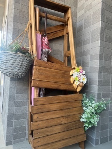 可愛い木製傘立て　ハンドメイド