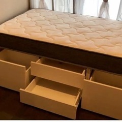 ニトリ  NEW  モデル   セミダブルベッドフレーム  収納付きの画像