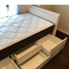 ニトリ  NEW  モデル   セミダブルベッドフレーム  収納付きの画像