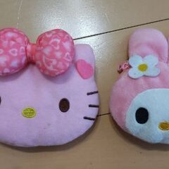 ハローキティ　ポケットティッシュケース付キーホルダー　マイメロデ...
