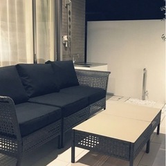 IKEA ラタン調ガーデンテーブルの画像