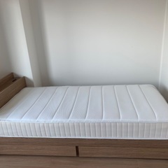 LOWYAシングルベッド　NITORI N-sleepマットレス付きの画像