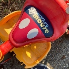 ミッキー　三輪車　手押し車　補助付　自転車の画像