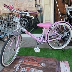 中古自転車 20インチ ピンク 子供自転車