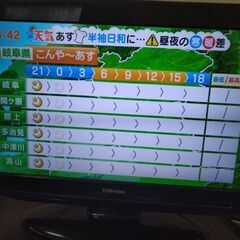 2011年製東芝液晶カラーテレビ26RE2【0円】