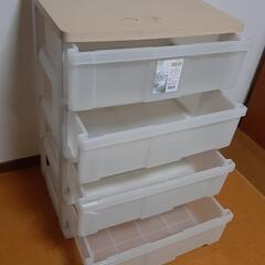 衣類収納棚　引き出し　ウッドトップチェスト　4段