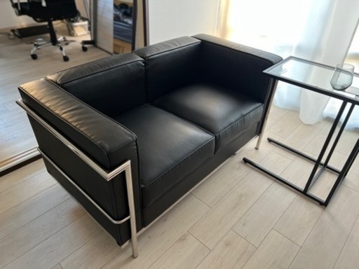 【県内配達無料‼︎】美品 コルビジェLC2 ラブソファ　2Pソファ　リプロダクトモデル