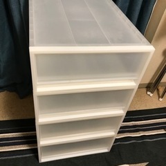 無印良品　衣装ケース4個セット　脚付きマットレス の画像