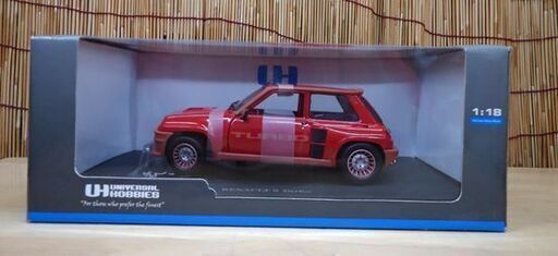 保管品 京商 ユニバーサルホビー 1：18 ルノー ５ターボ レッド 赤 RENAULT 5 Turbo UNIVERSAL HOBB