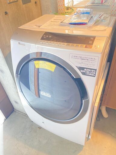 ドラム型洗濯機、 HITACHI BD-SX110EL(N)　2019年型＊中古美品