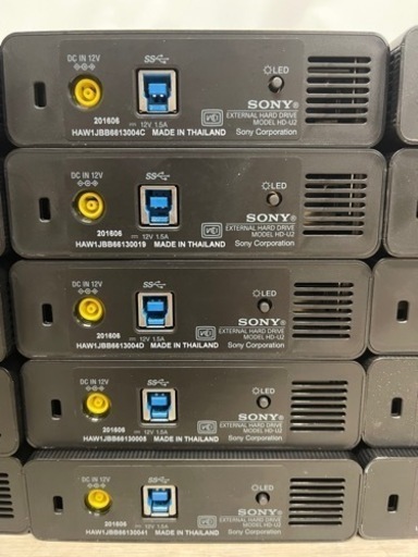 外付HDD大量 15台まとめ SONY HD-D2B/HD-V2/HD-U2 ジャンク