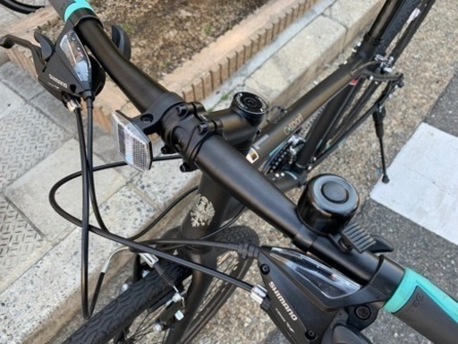 ??値下げ　末使用　BIANCHI 3x8変速　黒　アルミ　