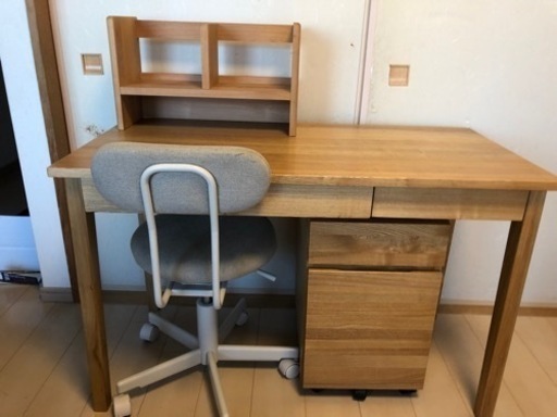 無印良品　学習机　勉強机　服もよろしければ