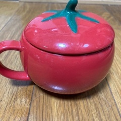 差し上げます、蓋付きトマトマグ