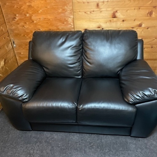 ブラックソファ2人掛け 2024 2人掛けソファー 黒