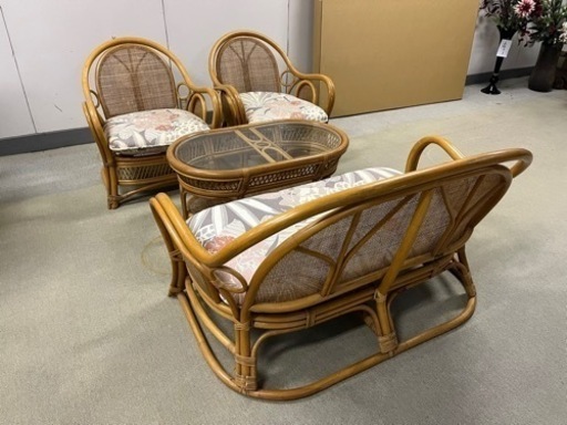 KOIZUMI ラタン応接4点セット