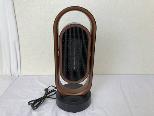 【決まりました】JT180(OT)セラミックファンヒーター DH-QN08 上下左右首振り タイマー付 セラミックファンヒーター リモコン無し 通電動作確認済み 現地引き取りのみ