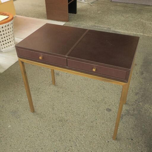 【モデルルーム展示品】 ドレッサーデスク W800 ダークブラウン【傷有り】【JV0504-01】 お電話で3日間お取り置き可能！