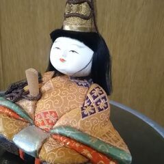 木目込み人形　(ひな人形) 実家から１個だけ見つかり品　経年保管でも袋で保管でシミ汚れ虫穴無しの画像