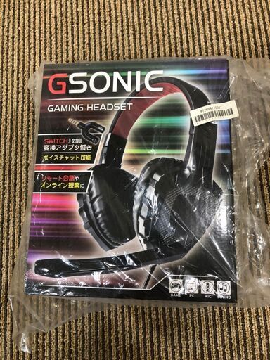 【新品未開封】ヘッドホン GSONIC GAMING HEADSET レッド 赤色