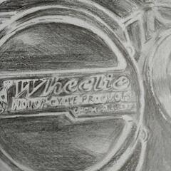 鉛筆画 エンジンの画像