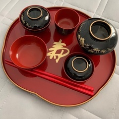 お宮参り ベビードレスとお食い初め漆器セット