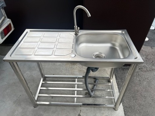ステレンスシンク　キッチン　蛇口付き