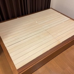 無印良品　収納ベッド　ダブル　ウォルナット　ダブルベッド 収納ベッド・ダブル・ウォールナット材・Aユニット | 無印良品