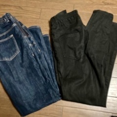 マタニティ　スリムパンツ　二本まとめて　Lの画像