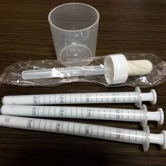 専用■ペット スポイトシリンジ注射器1ml2mlx6本+カップ■...