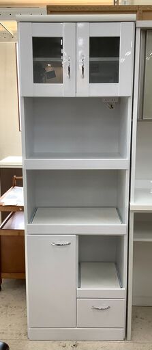 レンジボード 食器棚 ハイタイプ WH【ユーズドユーズ名古屋天白店】 J1738