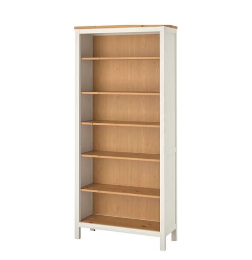 IKEA  HEMNES ヘムネス 本棚・ホワイトステイン/ライトブラウン　90x198 cm