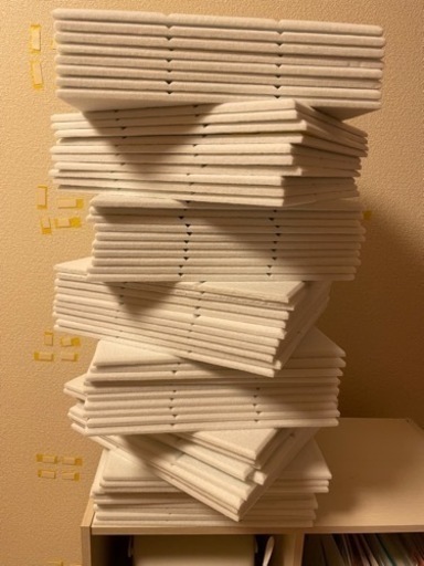 防音壁用集音剤　フェルト素材　ホワイト　68枚