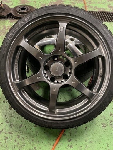 鍛造 RAYS レイズ VOLK RACINGボルクレーシング VR.G2 18インチ 8.5J+35 9.5J+35 PCD114.3 5穴 4本 おまけタイヤ付き